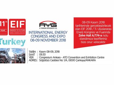 8-9 Kasım Ankara Congresium Ankara’da düzenlenecek olan Enerji Fuarındayız.